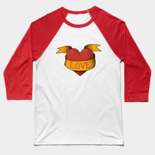 Heart and Banner Baseball T-Shirt